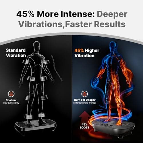 MERACH Vibration Plate Exercise Machine, Vibrating Platform with LED Touch Screen Bluetooth Pull Cord, Full Body Home Exercise Equipment for Women Men