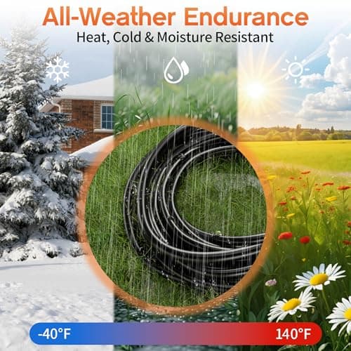 Deeklify 6 ft 16/3 awg 3 Outlet Extension Cord Splitter with Indicator, Waterproof Indoor/Outdoor Extension Cord with Multiple Outlets, 13A 1625W for Home & Workshop, ETL Listed, Flexible Black SJTW — view 5
