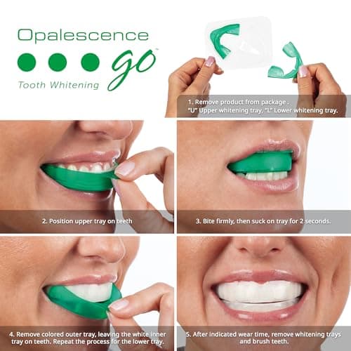 Opalescence Go 15- Prefilled Teeth Whitening Trays Kit - 15% Hydrogen Peroxide - (10 Treatments) Dentist Recomended - Made by Ultradent Products. Teeth Whitening Kit -Mint - 5194-1 — view 2