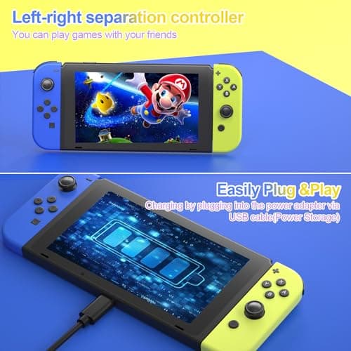 KOTILE Switch Controller,Left Right Gamepad Compatible with Switch/Lite/OLED,Controllers Supports Screenshot/Wake-up Function/Motion Control(CABY)