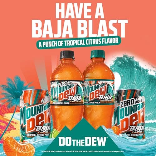 Mountain Dew, Baja Cabo Citrus Zero Sugar 12 Fl Oz Cans (Pack of 12) — view 3