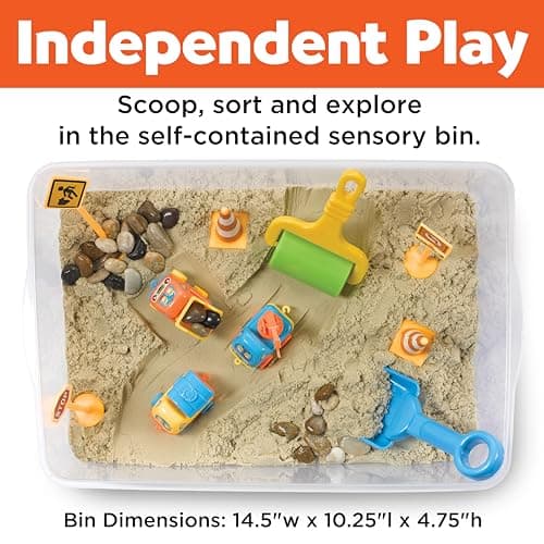 Creativity for Kids Sensory Bin: Construction Zone Playset - Preschool Learning Activities, Excavator Toys for Boys Ages 3-5+, Outdoor Toys and Gifts for Kids — view 4