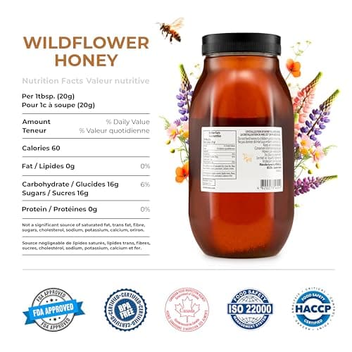 HONIGMA Marma Wildflower Honey | Authentic Raw Honey from Ukraine | 100% Pure, Unpasteurized & Fully Crystallized | 1000g/35.2oz | Naturally Solid Texture | Pack of 1
