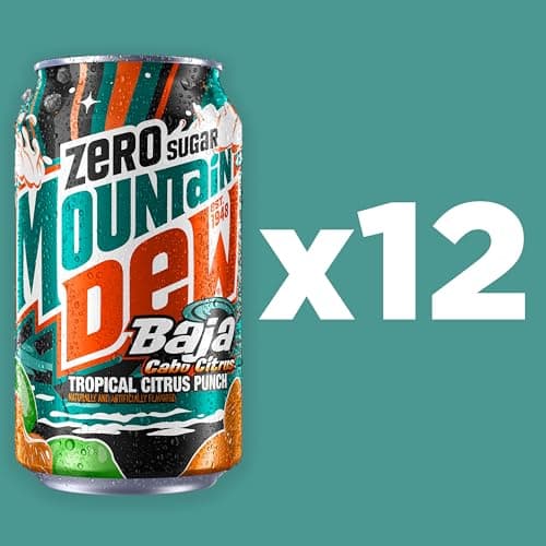 Mountain Dew, Baja Cabo Citrus Zero Sugar 12 Fl Oz Cans (Pack of 12) — view 2