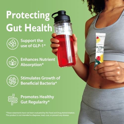 UltraGut GLP-1 Booster Fiber Mix Drink, Cortisol Reducer & Sleep Aid, for Weight Loss & Gut Health - with Prebiotics, Magnesium Glycinate, L-Theanine, Ashwagandha, Vitamin D, No Sugar, 30 Servings — view 2