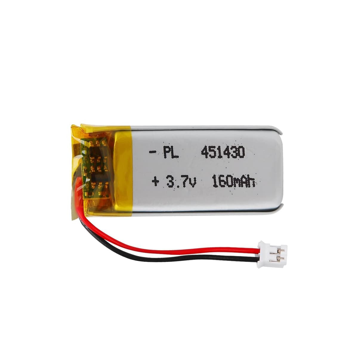 3.7V Lipo battery, 3.7V 160mAh 451430 Lithium Polymer Ion with 2P-PH connection with 2.0 mm pitch