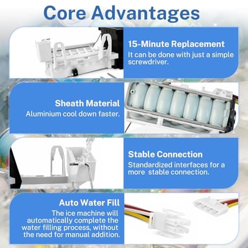 WR30X10093 WR30X10061 Ice Maker Kit, Compatible with GE, Hotpoint, Kenmore — view 3