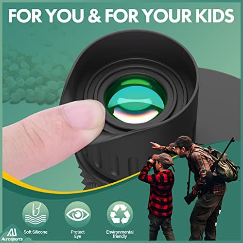 Aurosports Compact Binoculars for Adults and Kids - 10x25 Small Lightweight Binoculars for Bird Watching, Easy Focus for Theater, Cruise & Travel - Ideal Gift with Carrying Case & Strap — view 5