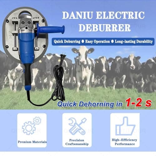 Electric Dehorner for Cattle Sheep, Electric Cattle Dehorner, 1900/2100W Painless Dehorner for Goats, 8800r/min, No Lubrication Required, 2s Cut, for Veterinary, Farm, Ranch Animal(2100W)
