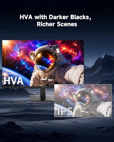 KTC 27 Inch QHD Computer Monitor - 144Hz Gaming PC Monitor 2K, 4000:1 Contrast, 129% sRGB, Adaptive Sync, HDMI DP, Anti-Blue Light, 3-Side Frameless, for Casual Games and Work, VESA Mount H27T27S — view 3