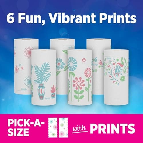 Sparkle Pick-A-Size Paper Towels, Spirited Print Design, 6 Double Rolls (660 Sheets Total) - Strong 2-Ply Towels for Kitchen Cleanup and Everyday Messes — view 4