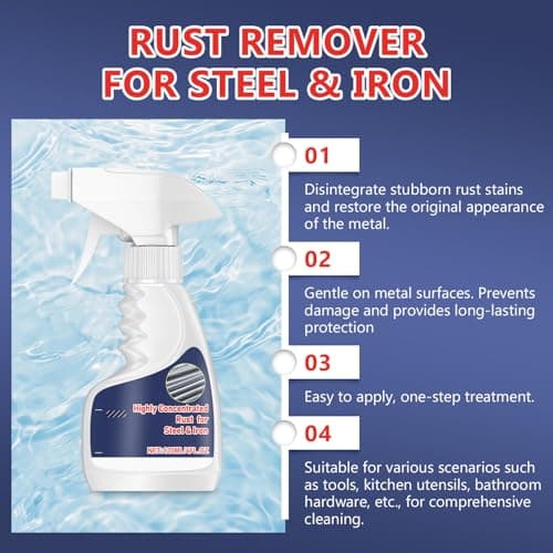 Viuvoiul 2Pcs Meigline Rust Remover, Meigline Rust Remover Heavy Duty for Metal,Highly Concentrated Steel Rust Remover, for Tools, Stainless Steel, Automotive Parts, Fast Acting Rust — view 3
