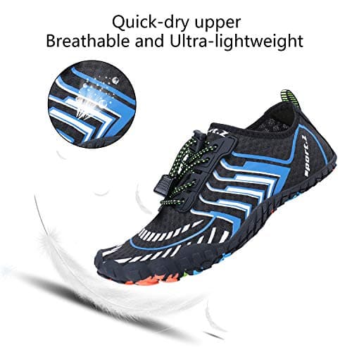 MAYZERO Water Shoes Men Women Quick Drying Swim Surf Beach Pool Shoes Wide Toe Hiking Barefoot Aqua Shoes