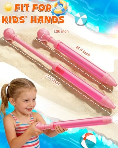 4 Pack Water Gun Wide Spray Water Squirt Gun for Kids Adults, Sparkle Burst Spray Water Blasters for Kids Ages 4-12, Water Shooters for Pool Toy Swimming Beach Backyard Outdoor Party Favors — view 4