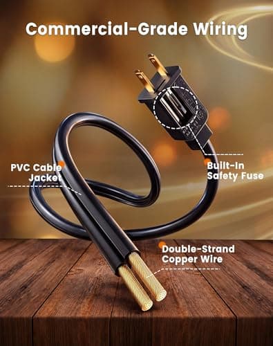 Patifaire Outdoor String Lights 60FT(50+10) Waterproof, 25 LED S14 Shatterproof Edison Bulbs, 2FT Spacing, Extension Cord, Connectable Plug in Hanging Patio Lights for Outside, Backyard, Warm White — view 5
