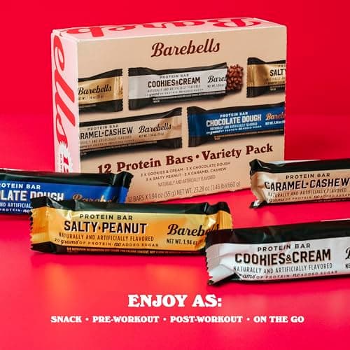 Barebells Protein Bars Variety Pack - 24 Bars (2 Packs of 12), 20g High Protein Treats - Chocolate Nutrition Bars with No Added Sugar - On-The-Go Breakfast or Post-Workout Snack — view 3