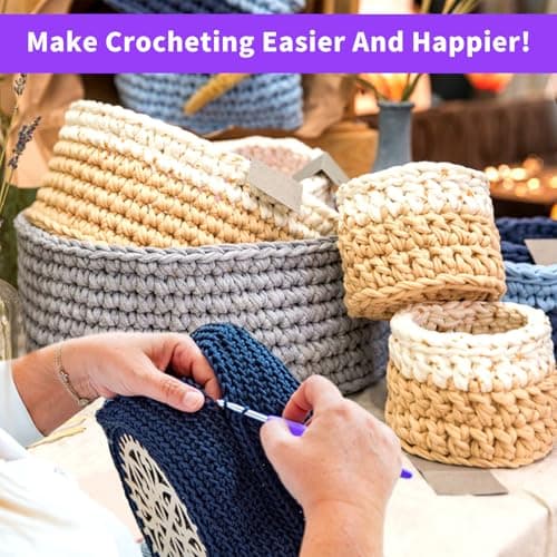 4PCS 5.0mm SizeH Crochet Hooks, Ergonomic Handle Crochet Hooks for Arthritic Hands, Smooth and Extra Long Crochet Needles for Beginners, Knitting Needles for Beginner Handmade DIY Multicolor — view 5