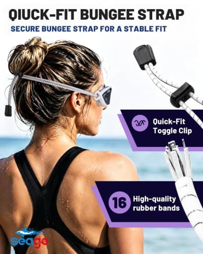 Seago 2 Pack Professional Racing Goggles Swimming Adult Men Women Youth, Anti-Fog UV Protection Clear View Mirrored Coating, 360° Foldable Adjustable Nose Bridge Suitable for Competition & Training — view 2