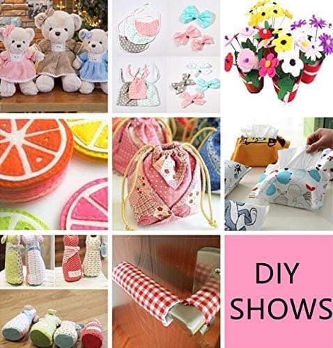 9.8"*9.8"(25cm*25cm) Cotton Fabric DIY Making Supplies Quilting Patchwork Fabric Fat Quarter Bundles DIY for Quilting Cotton Patchwork Cushions (Blue, 9.8" x 9.8") — view 5