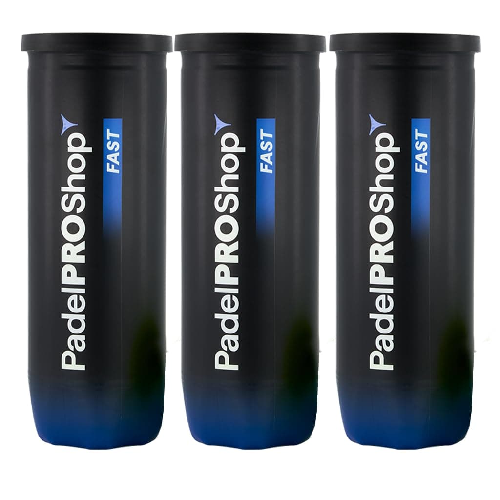 Padel Pro Shop Fast – Bote de Pelotas de Pádel de Alto Rendimiento, Pelotas Competición con Núcleo de Goma Reactivo y Fieltro de Lana Premium, Rebote Rápido y Duradero