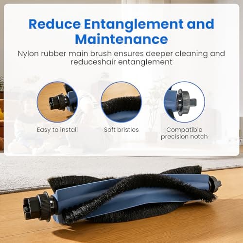 28-Piece Replacement Parts Kit for eufy Omni C20 Robot Vacuum, Includes 2 Main Brushes, 6 Side Brushes, 6 HEPA Filters, 6 Dust Bags, 6 Mop Pads & Maintenance Tools - Full Refill Accessories — view 2