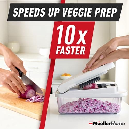 Mueller The Real Original Pro Chopper since 2013 Vegetable Chopper Mandoline Slicer, 8 Blade Food Veggie Chopper Onion Vegetable Cutter with Container, Kitchen Gadgets & Essentials, (10 in 1) — view 2