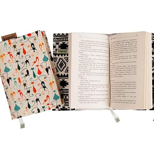 KAPAX Book Cover - Hard Cover for Paperbacks, Washable Fabric, Book Protector for Adults (Chess, M)