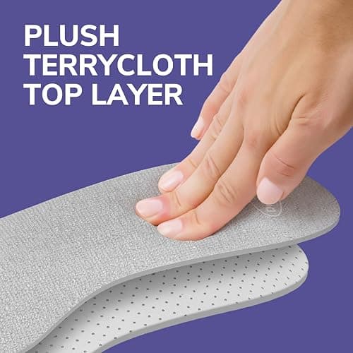 Dr Scholl’s Go Sockless! Cushioning Insoles for Women Men Unisex, 3 Pairs, Trim to Fit - Absorbs Moisture to Keep Feet Dry, Shoe Inserts for Women Men with Plush Terry Cloth Layer for Added Comfort — view 3