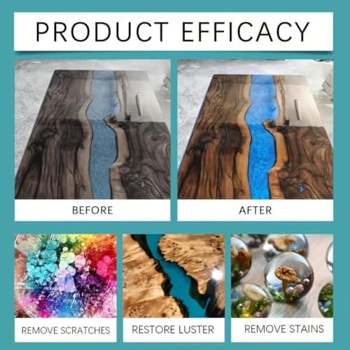 2PCS Epoxy Resin Polish High Gloss Finish Cleaner 40ml, Fast Long Lasting Sanding Set with Sponge — view 2