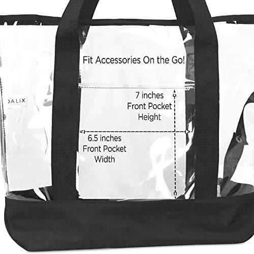 DALIX 20" Large Clear Tote Bag with Small Pouch — view 2