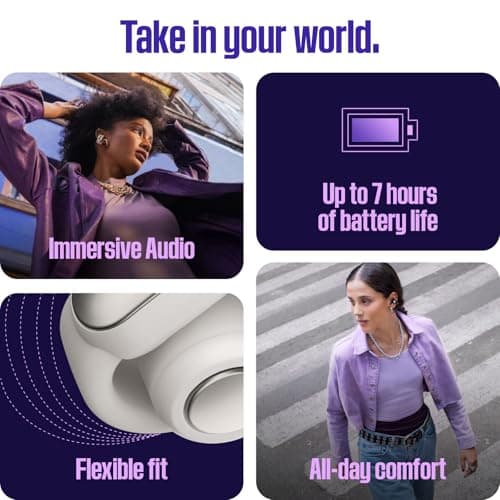 Bose Ultra Open Earbuds - Bluetooth Open Ear Earbuds with OpenAudio for Awareness, Clip-On Design for Comfort, Water Resistant, Up to 48 Hrs of Playtime, Driftwood Sand - Limited Edition Color — view 3