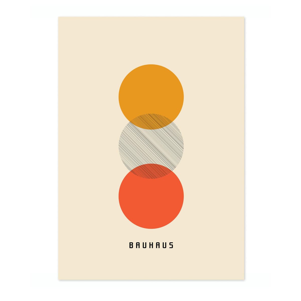Sunset Poster, Bauhaus Print, Framed Abstract Art, Mid-Century Wall Art, Modern Home Decor, Gift Idea, Archival Matte, A4 (Print Only) - 29.7x21cm