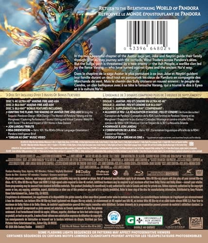 Avatar: Fire And Ash (3 Disc) - Bilingual - UHD/BD Combo + Bonus Disc [Blu-ray]