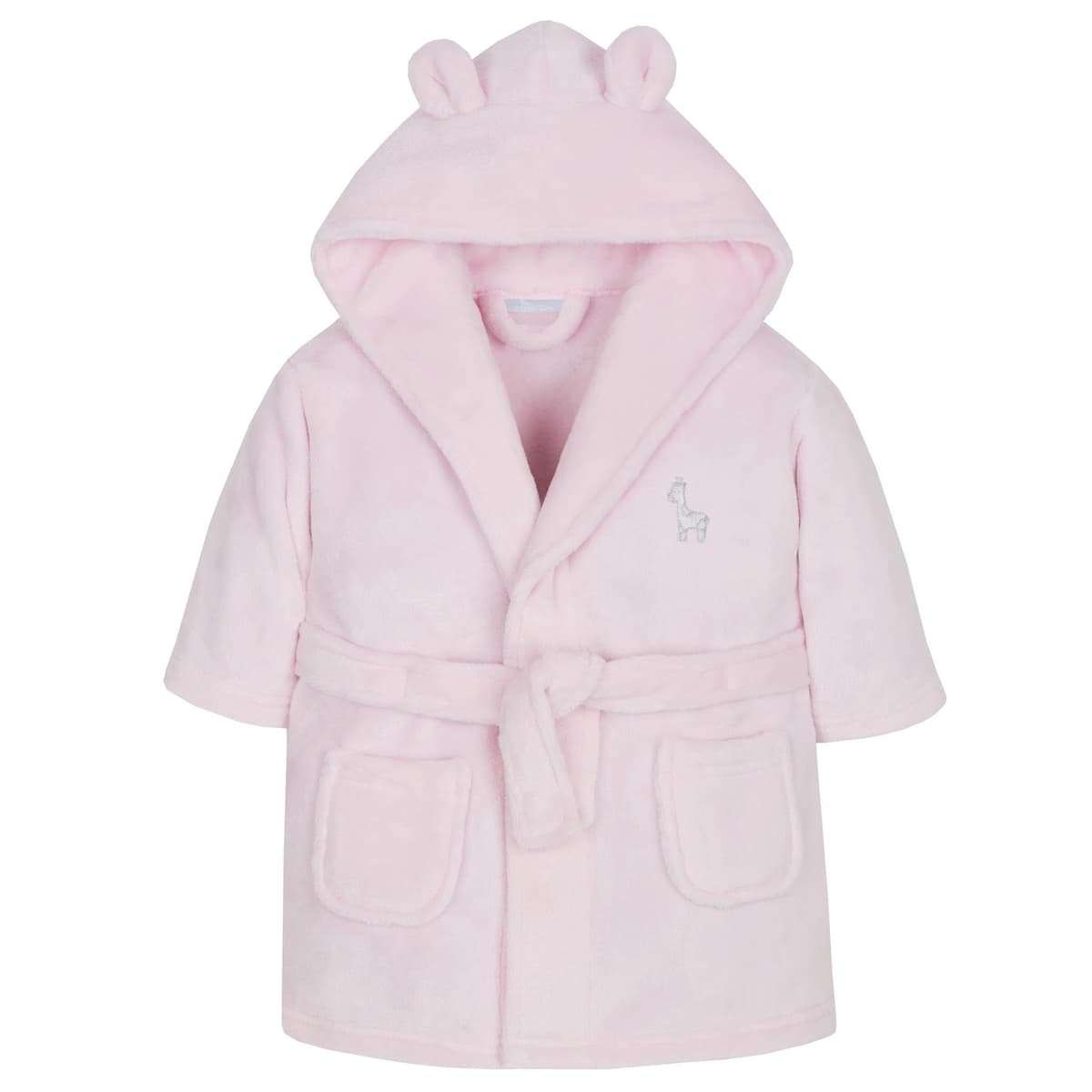 Baby Robe Dressing Gown - Super Soft Plush Fleece Bathrobe - For Baby Boy and Girl - Gift for Newborn to 6 Years - Consists Of Snuggle Hood, 2 Large Pockets and Secure Waist Tie