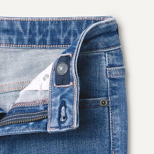 Amazon Essentials Girls' High Stretch High-Rise Flare Jean, Classic Medium Wash, 14 — view 3