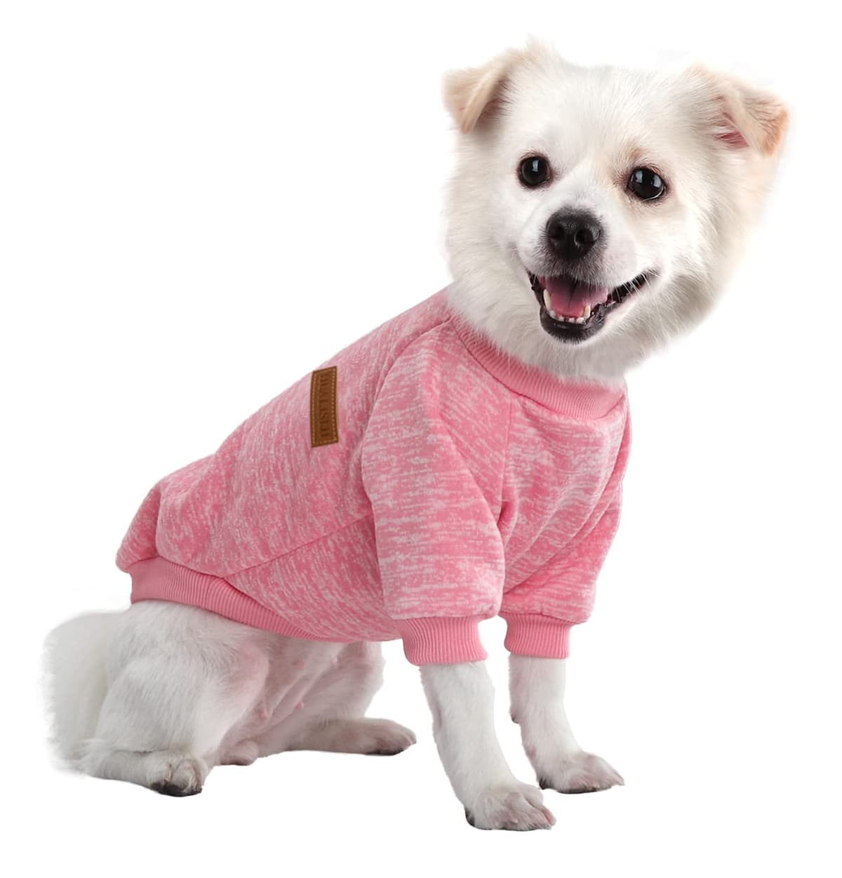 Jersey Perro Pequeño Ropa Chihuahua Sueter Perros Pequeños Ropa Gato Invierno,Tejido Bastante Cómodo Suave y Cálido para el Animal y Fácil de Poner (Small, Rosa)