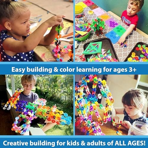 Brain Flakes 500 Piece Set, Ages 3+, Interlocking Plastic Disc Toy for Creative Building, Educational STEM Learning, Construction Block Play for Kids, Teens, Adults, Boys, and Girls — view 2