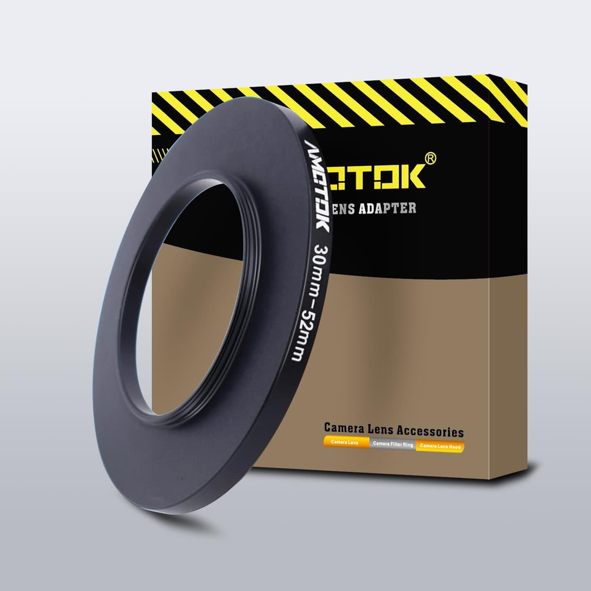 Adaptador de lente de cámara de 30 mm a 52 mm, anillo adaptador de anillo de paso de 30 mm a 52 mm, accesorio compatible con todos los filtros de 52 mm