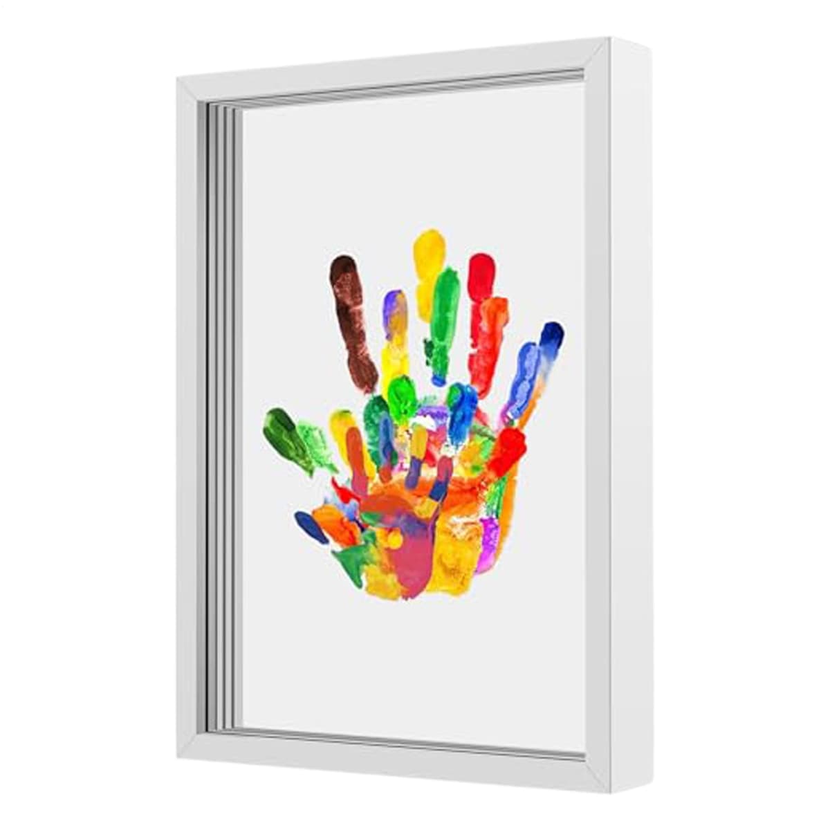 Kit De Huellas De Manos Familiares: Marco De Huellas De Manos Familiares Transparente Portátil De 630 G | Marcos Ligeros Para Imprimir A Mano | Marco De Madera Para Recuerdos Artesanales | De E