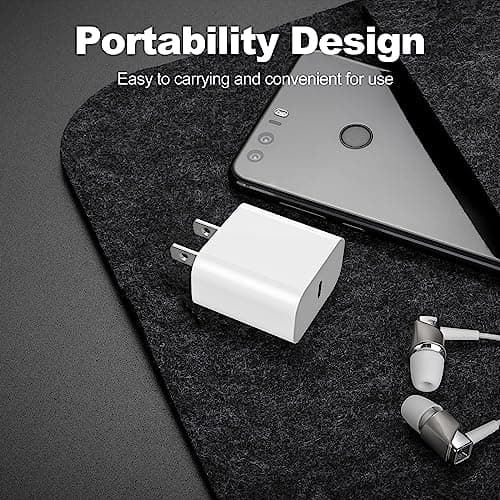 iPhone 17 16 15 Charger Fast Charging,2Pack 20W Apple iPad USB C Wall Charger Block with 6FT USB C to C Cable for iPhone 17/Pro/Pro Max/17 Air/ 16/16 Pro/16 Pro Max/15/Plus/Pro/Pro Max — view 4