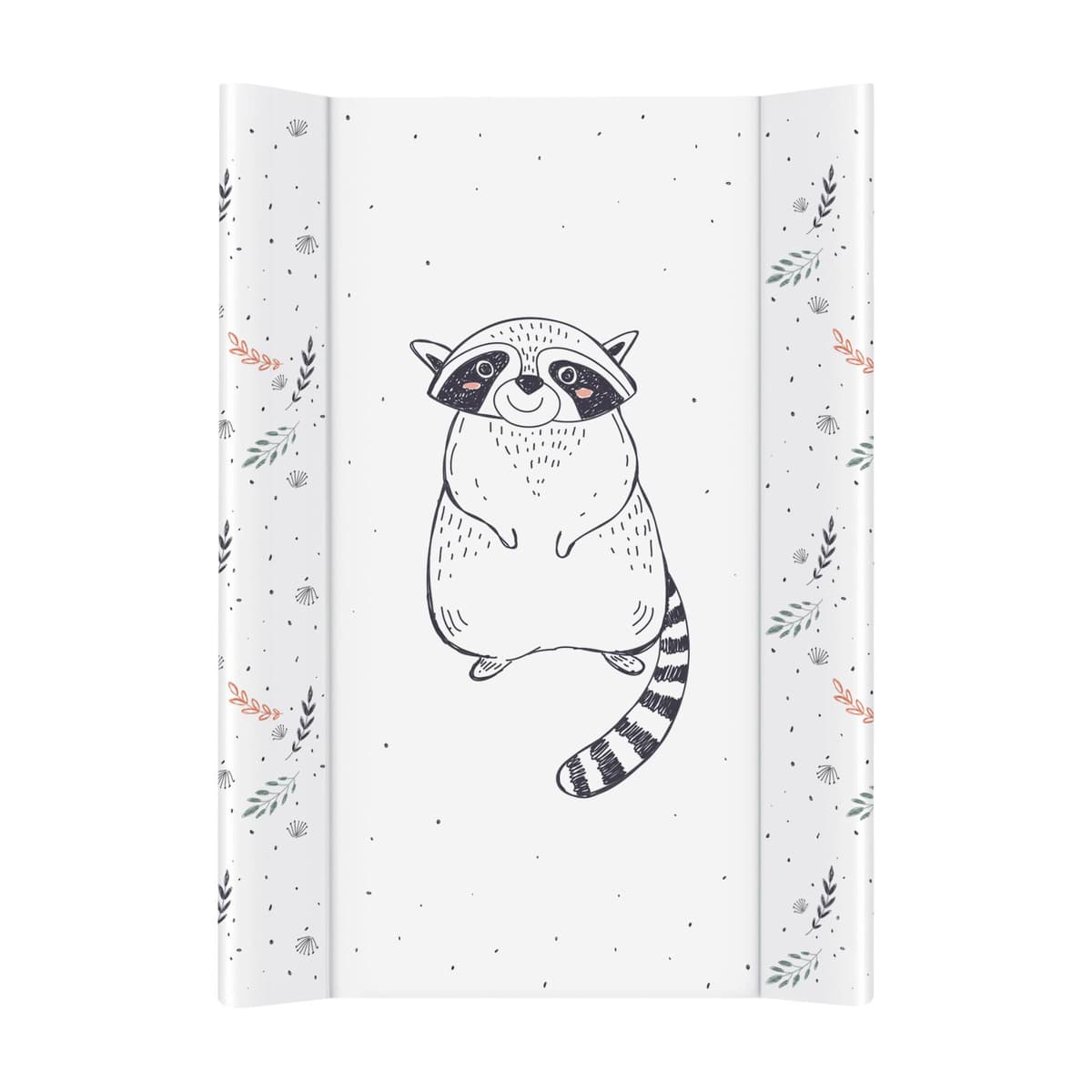 Soft Base Newborn Baby Changing Unit Mat with Raised Edges 50x70 cm (Raccoon)