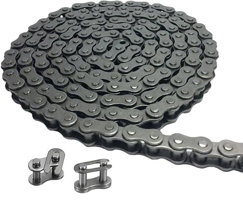 AZSSMUK #35 Roller Chain - 3 Feet Carbon Steel Material with 2 Connecting Link Industrial Chain - 96 Links