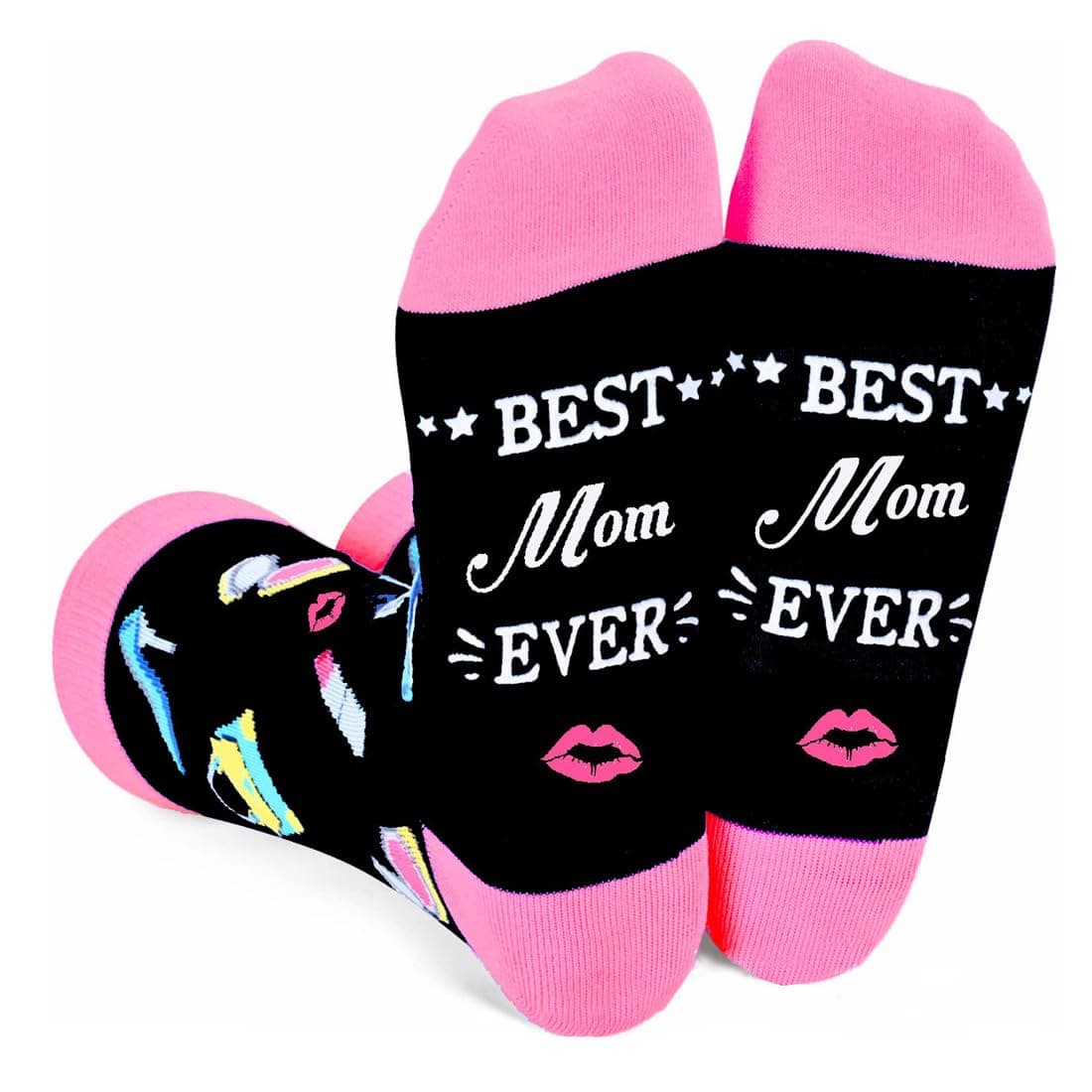 Calcetines Divertidos Mujer 1 Par Rosa - Regalo Original para Mamá, ideal para Cumpleaños, Día de la Madre y Navidad.