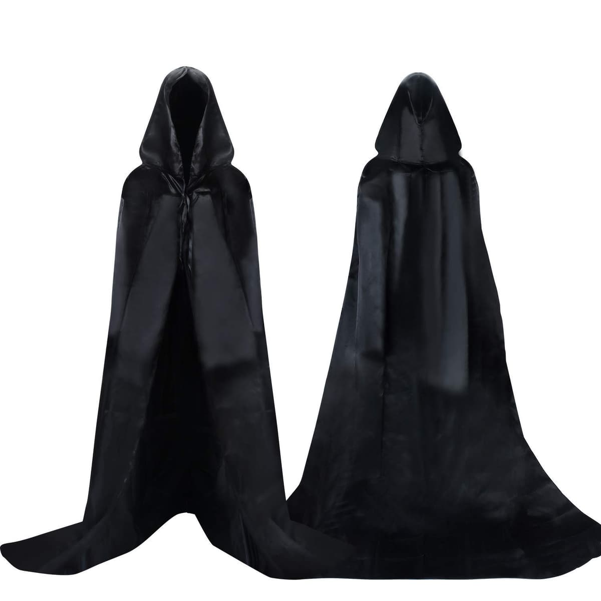 Proumhang Larga Capa con Capucha Medieval Vampiro Traje de Bruja Mujer Halloween Disfraz Carnaval Navidad Adulto