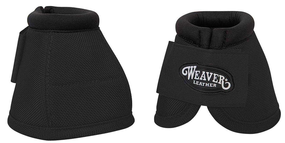 Weaver Leather Ballistic No-Turn Bell Boots Black, Large