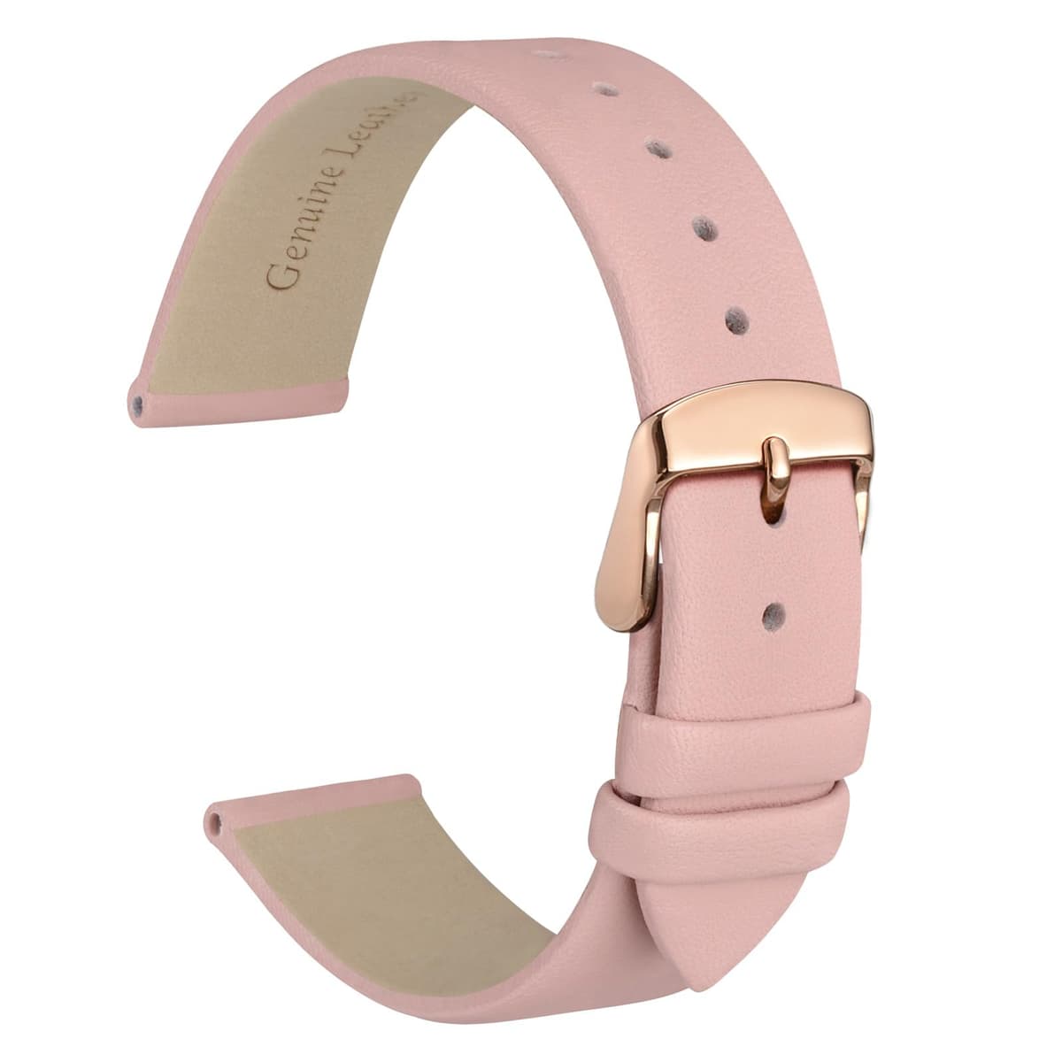 WOCCI Elegant Watch Straps, Genuine Leather Replacement Bands, Stainless Steel Buckle, 8mm 10mm 13mm 12mm 14mm 16mm 18mm 20mm 22mm