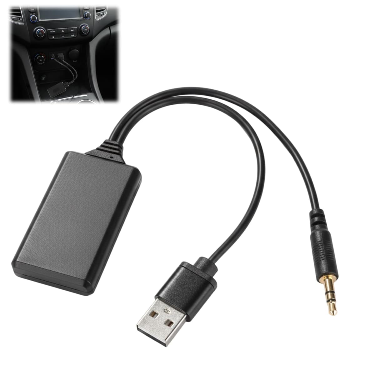 1 PCS Car Bluetooth AUX Adapter, Fits BMW Car Accessories, 3.5mm AUX Wireless Bluetooth Cars Audio Adapter for Music, for BMW E90 E91 E92 E93 and Other Models, Compatible with iPhone iOS 10+