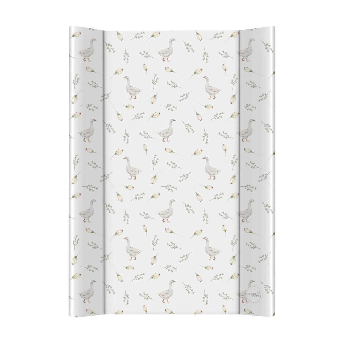 Ceba Baby® Cambiador Bebe para Cuna - Cambiador Rígido para Bebés - 70x50 cm - 2 Cuñas - Almohadilla Cambiadora Lavable para Niñas y Niños - Certificado Öko-Tex - oca - 70x50 cm