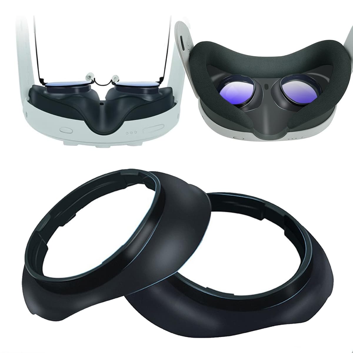 Accesorios protectores de lentes, espaciador de gafas, anillo antiarañazos para evitar que las gafas de miopía se rayen, compatibles con Oculus/Meta Quest3