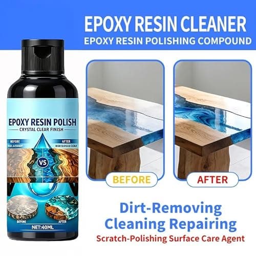 2PCS Epoxy Resin Polish High Gloss Finish Cleaner 40ml, Fast Long Lasting Sanding Set with Sponge — view 4